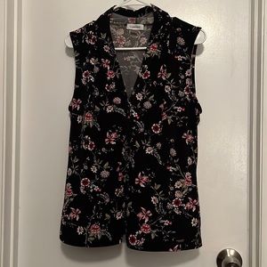 Black floral CK blouse